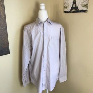 Pronto Uomo pink and white non iron button up